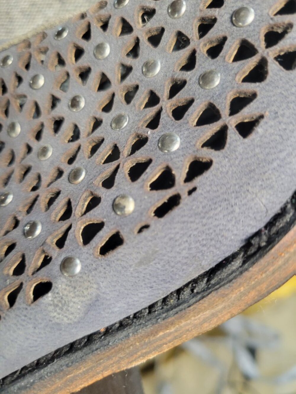 Independent Boot Company 6.5 Gray Leather Studded Cutout Ankle Boots - Picture 9 of 13